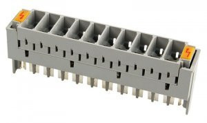 Магазин защиты 10 пар 2/10, для 3-х полюсных разрядников, неоснащенный ПВТ (120905-00124) Магазин защиты 10 пар