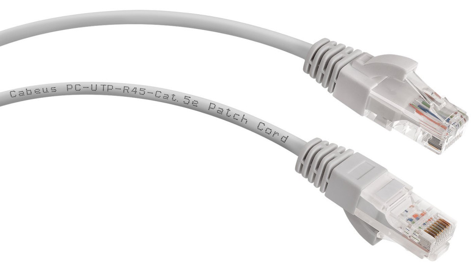 PC-UTP-RJ45-Cat.5e-1m-LSZH (8863c), серый Патч-корд медный