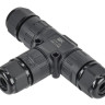 Коннектор кабельный герметичный WTP-106 3 PIN IP68 (UWC10-T-016-3-68) Сквозная ответвительная муфта