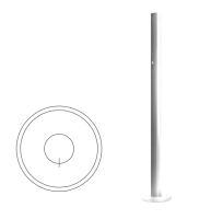 Стойка ограждения базовая с отверстием под фиксатор Стойка ограждения с муфтами