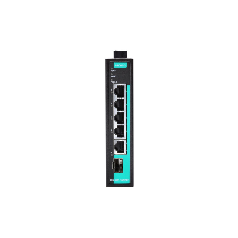 EDS-G205-1GTXSFP Коммутатор 4х10/100/1000BaseTX и 1 x Combo Gigabit (10/100/1000BaseTX или 100/1000BaseSFP) EDS-G205-1GTXSFP Коммутатор 4х10/100/1000BaseTX и 1 x Combo Gigabit (10/100/1000BaseTX или 100/1000BaseSFP)