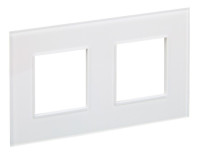 SKANDY Рамка 2-местная SK-F22W стекло арктический белый (SK-M22-G-K01) Рамка