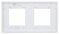SKANDY Рамка 2-местная SK-F22W стекло арктический белый (SK-M22-G-K01) Рамка