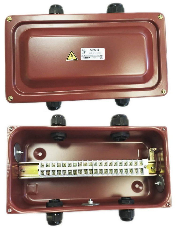КЗНС-16 У2 IP54 пластиковый ввод (zeta30317) Клеммная коробка с наборными зажимами