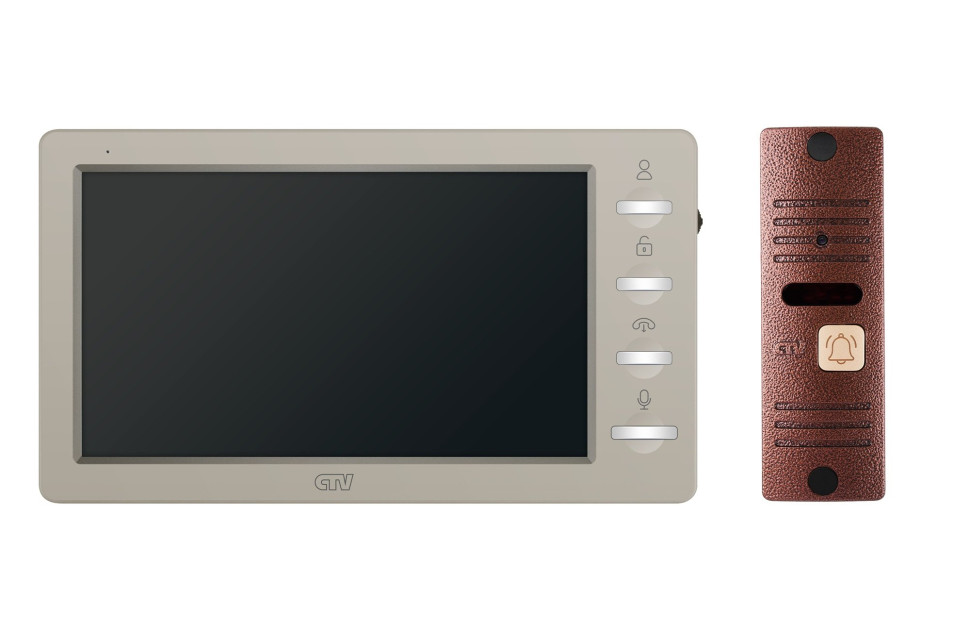 CTV-DP3702 Gamma (бежевый + бронза) Комплект видеодомофона