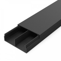 Кабель-канал 2-й замок 30х10 мм с перегородкой черный (Промрукав) (PR03.00434) Кабель-канал