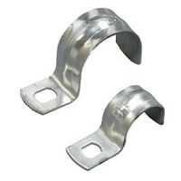 Скоба однолапковая D32 с одним отверстием (100шт) (43732) Скоба оцинкованная