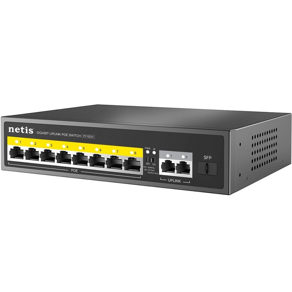 Netis P110GH Коммутатор сетевой PoE неуправляемый