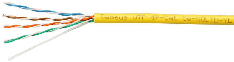 UTP-4P-Cat.5e-SOLID-YL (7251c) Кабель «витая пара» (LAN) для структурированных систем связи