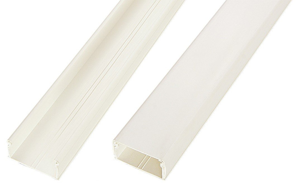 Короб 40х20х2000мм с перегородкой белый (040011S) Короб