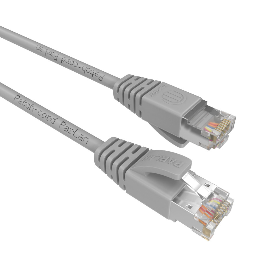 Patch-cord ParLan F/UTP Cat 5e PVC 4х2х0,60 Flex RJ45-RJ45 GY 5m (704479) Патч-корд FTP