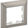 Рамка 1-местная РУ-1-Бр металл хром/никель BRITE (BR-M12-12-4-K23) Рамка 1-местная