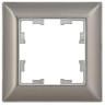 Рамка 1-местная РУ-1-Бр металл хром/никель BRITE (BR-M12-12-4-K23) Рамка 1-местная