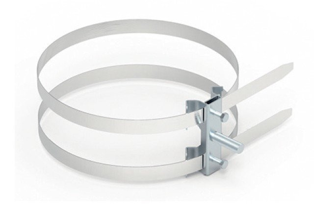 Двойной трубный хомут для мачты, D0-500 мм, M16 (NK3104) Двойной трубный хомут для изолированной мачты