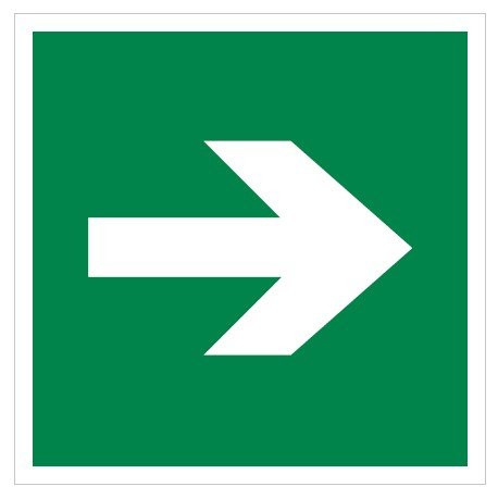 Плёнка Фотолюм (Е 02-01) Направляющая стрелка (200х200) (200х200) Плёнка фотолюм