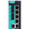 EDS-208A-MM-ST Компактный коммутатор 6х10/100BaseTX, 2х100BaseFX (многомод.) в металлическом корпусе, разъем ST