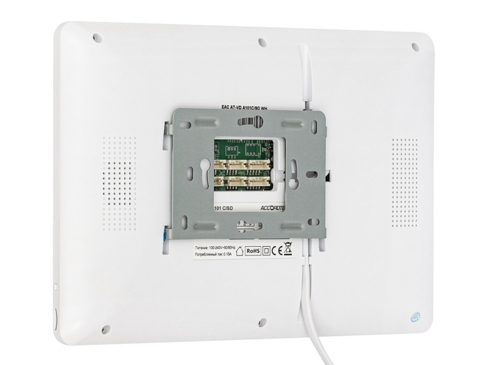 AT-VDA101C/SD WH Монитор домофона цветной с функцией «свободные руки»