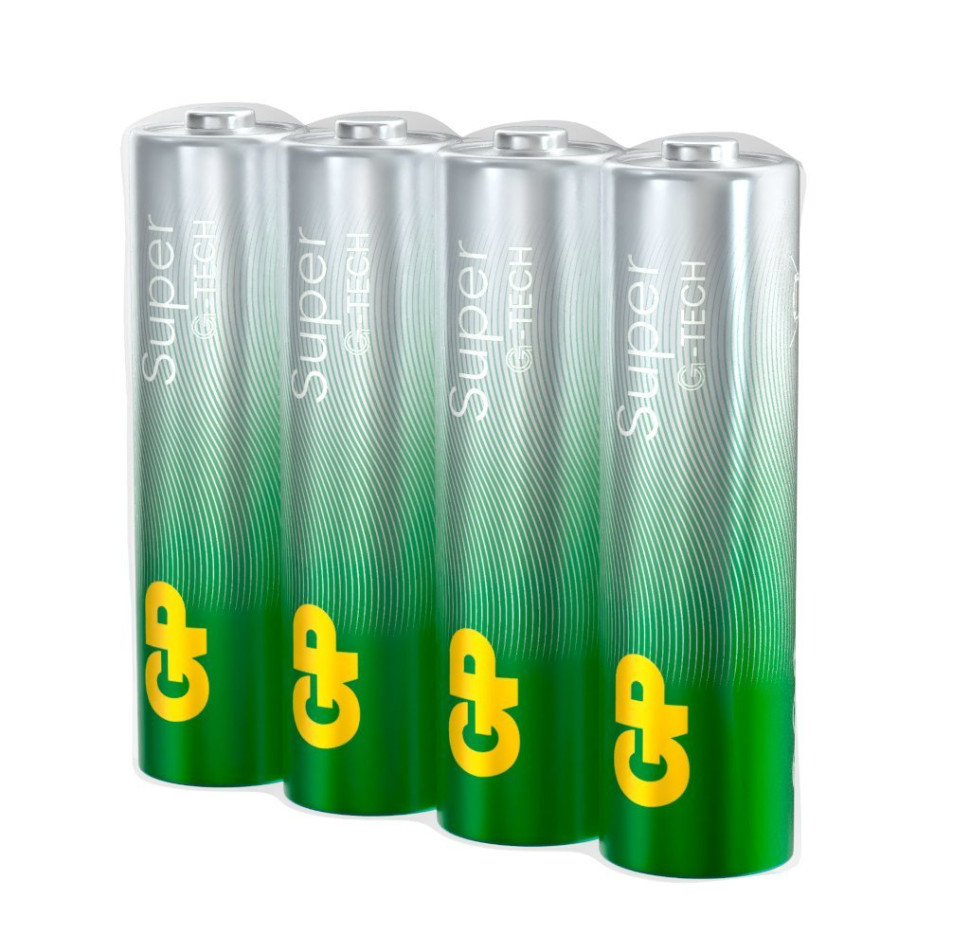 GP Super Alkaline 15A AA (GP 15AA21RA-2CRS4), упак. 4 шт. Алкалиновые батарейки