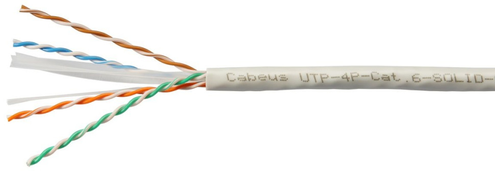 UTP-4P-Cat.6-SOLID-LSZH-WH (11871c) Кабель «витая пара» (LAN) для структурированных систем связи