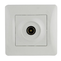 TV розетка одиночная, белый (201010) Розетка