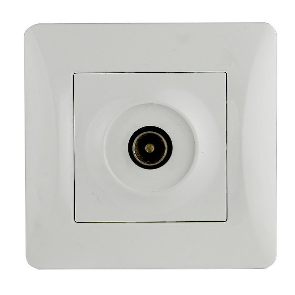 TV розетка одиночная, белый (201010) Розетка