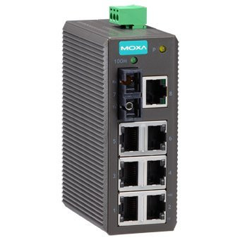 EDS-208-M-SC Компактный коммутатор 7х10/100BaseTX, 1х100BaseFX (многомод.) в пластиковом корпусе