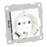Розетка электрическая 2К+З/2xUSB A, белый (201004) Розетка