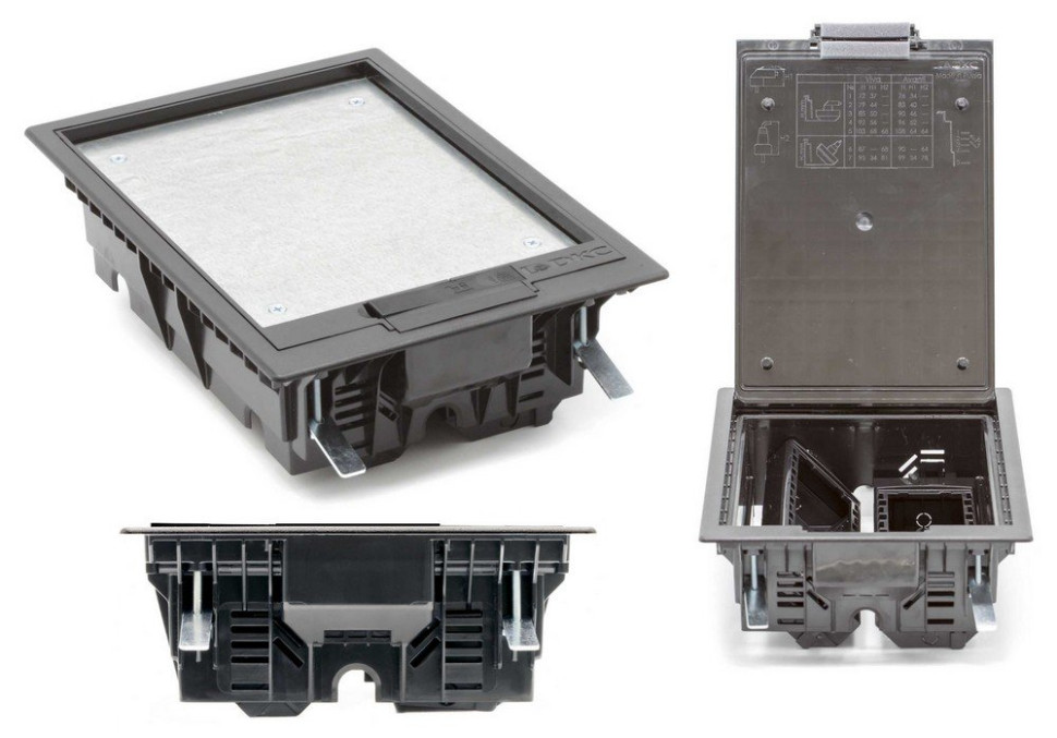 Лючок напольный c изменяемой глубиной, 12 модулей (88312) Лючок напольный