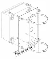 КС-2 Кронштейн крепления на опору для гермокоробок КМ-4, КМ-5, КМ-6, БПУ-1