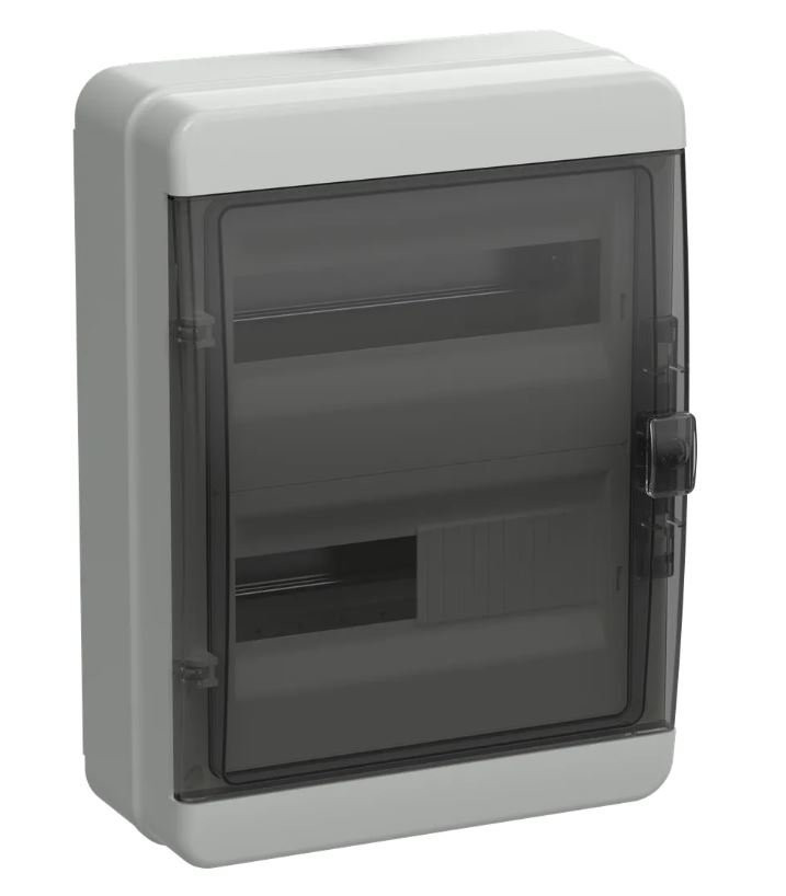 Корпус пластиковый навесной TEKFOR КМПн-24 IP65 черная прозрачная дверь (TF5-KP72-N-24-65-K03-K02) Корпус пластиковый