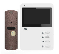 CTV-DP1400N (белый + бронза) Комплект видеодомофона