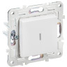 SKANDY Выключатель 1-клавишный проходной с индикацией SK-V08W скрытой установки 10А арктический белый (SK-V12-1-10-K01) Выключатель