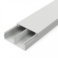 Кабель-канал 2-й замок 30х10 мм с перегородкой серый (Промрукав) (PR03.00433) Кабель-канал