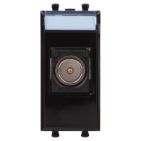 Розетка TV оконечная Avanti 1 модуль черный квадрат (4402501) Розетка TV