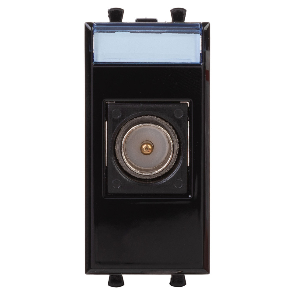 Розетка TV оконечная Avanti 1 модуль черный квадрат (4402501) Розетка TV