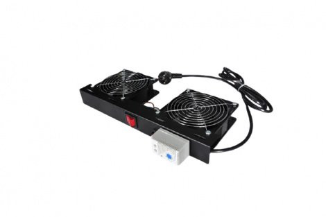 Вентиляторный блок 2-х модульный, 1,8м, черный (DR-451211) Вентиляторный блок для напольный и настенных шкафов