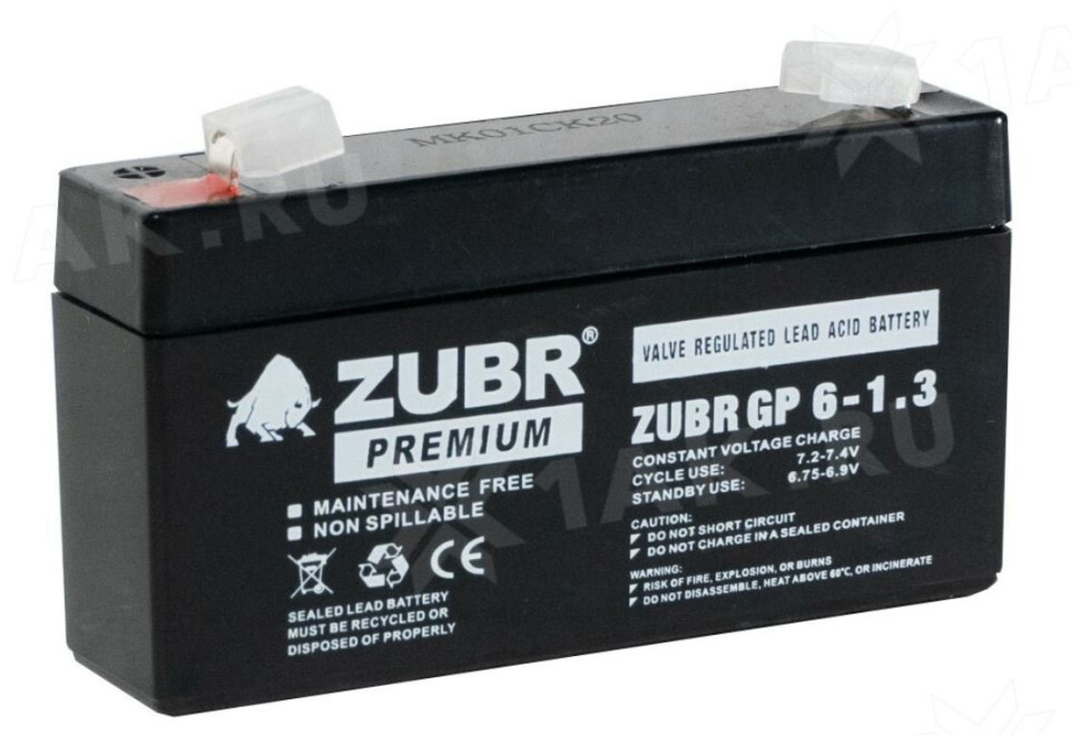 ZUBR GP6-1.3 Аккумулятор герметичный свинцово-кислотный