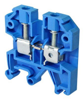 Зажим наборный ЗНИ-2,5мм2 (JXB24А) синий (YZN10-002-K07) Зажим наборный на DIN-рейку