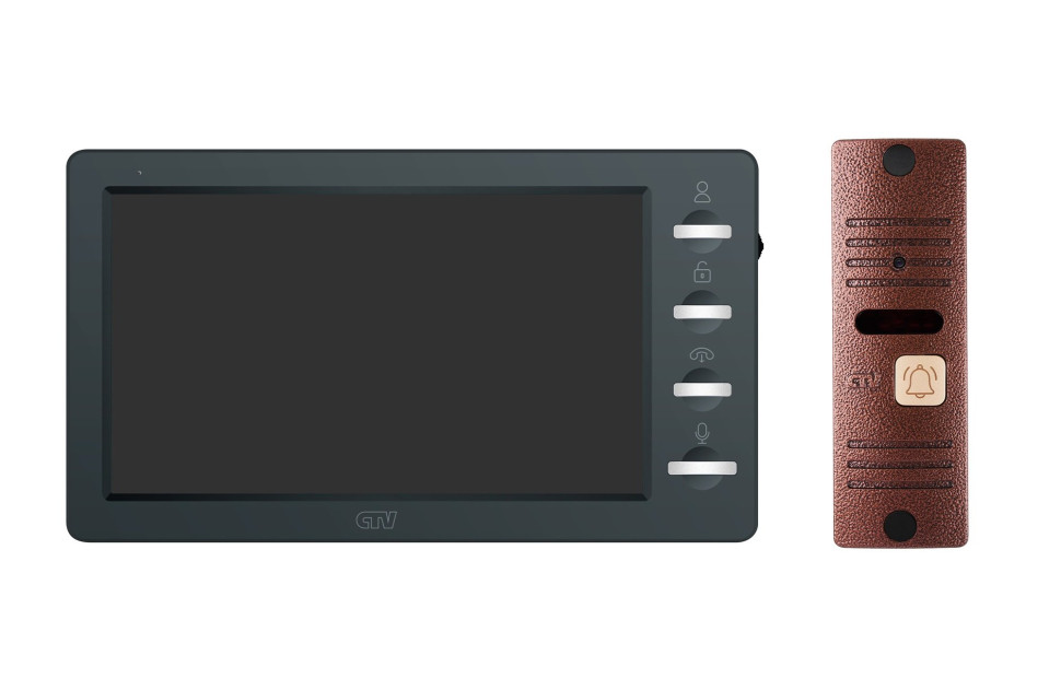 CTV-DP3702 Gamma (черный + бронза) Комплект видеодомофона