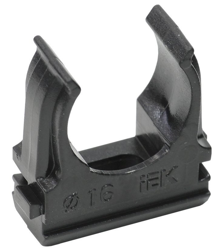 Держатель с защёлкой D16 черный ELASTA (100 шт) (CTA10D-CF16-K02-100) Держатель с защёлкой