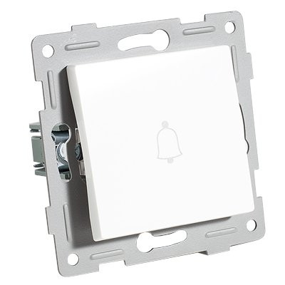 Выключатель самовозвратный звонкового тип, белый (201106) Выключатель