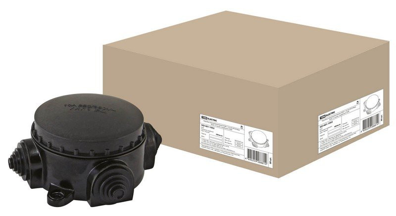 КЭМ 1-10-3Б ОП D78мм IP44, 3-х рожковая (карболит) TDM (SQ1401-1002) Коробка электромонтажная