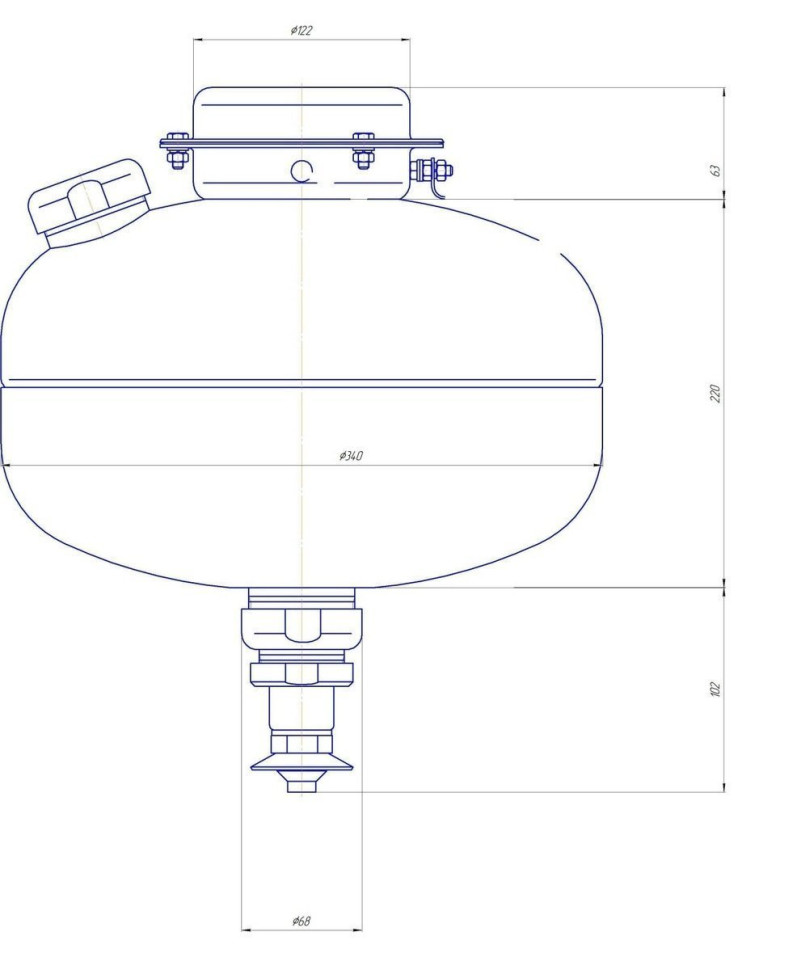МУПТВ(С)-13,5-ГЗ-ВД (tºC=-50_п) ("Тунгус") Модуль пожаротушения тонкораспыленной водой