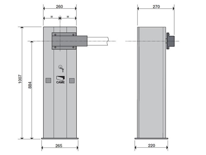 CAME GARD 4000DX COMBO CLASSICO Шлагбаум автоматический для правостороннего монтажа