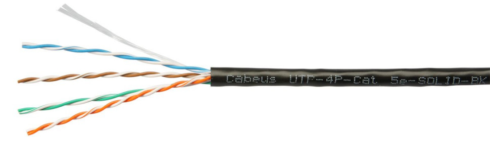 UTP-4P-Cat.5e-SOLID-BK-100 (7252c-5) Кабель «витая пара» (LAN) для структурированных систем связи