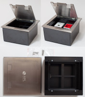 Люк на 4 поста (45х45), из нержавеющей стали, с коробкой, IP40 (300014) Люк