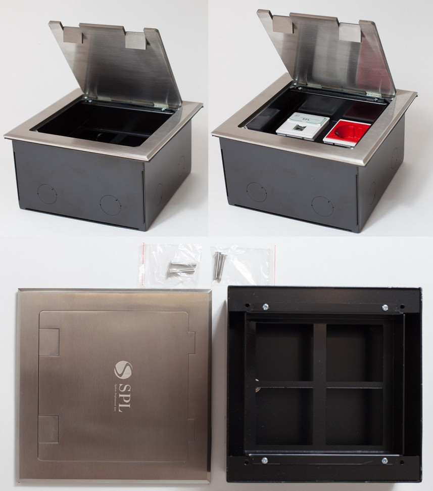 Люк на 4 поста (45х45), из нержавеющей стали, с коробкой, IP40 (300014) Люк