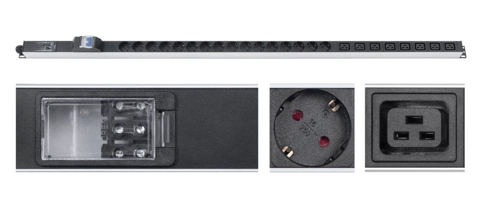 PDU-32-16S-8C19-B-T (9545c) Блок розеток