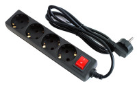 SP4B-250 Сетевой фильтр 4 розетки, 5м черный