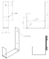 Кронштейн для крепления АКБ на DIN-рейку Монтажный комплект для крепления аккумуляторных батарей на DIN-рейку